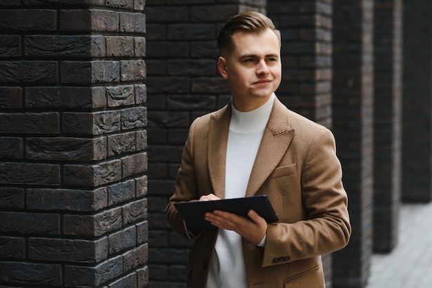 Man wearing autumn jacket