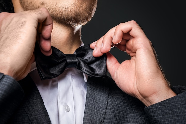 Man wearing bow tie