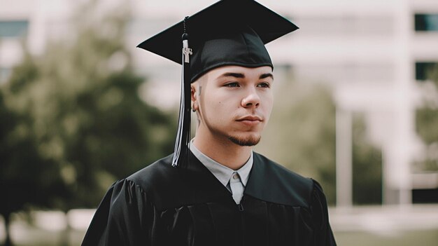Happy young man in graduation gown Stock Photo by ©ljsphotography 282426436