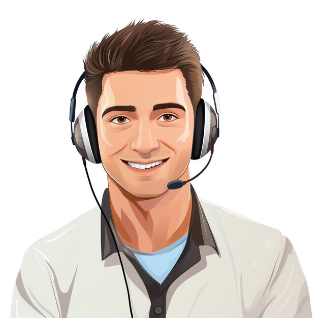 Photo a man wearing headphones