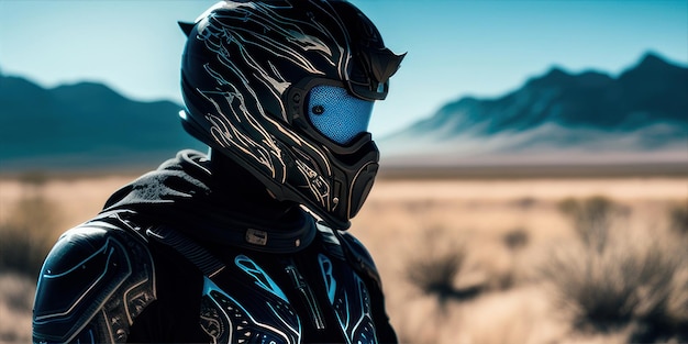 A man wearing a helmet with the word speed on it