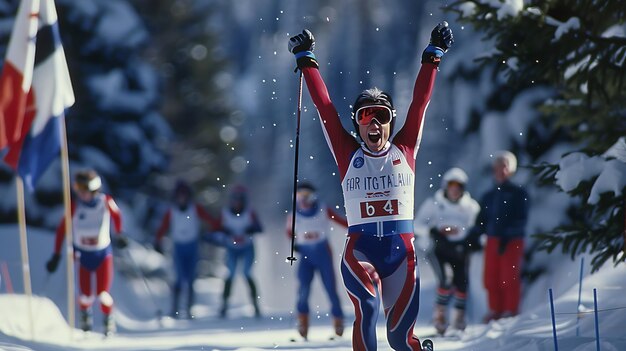 Photo a man wearing a number 14 jersey is standing in the snow