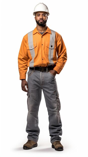 Photo a man wearing a orange shirt with a belt that says  t - shirt