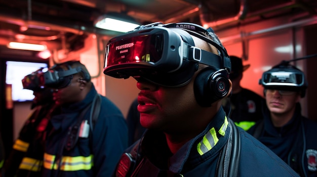 A man wearing a pair of virtual reality headset.