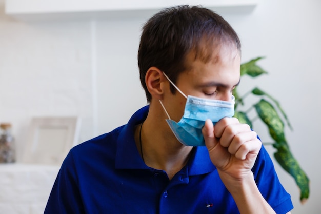 man wearing protective mask. coronavirus 2019-nCoV