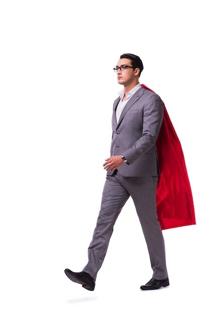 Man wearing red cover isolated