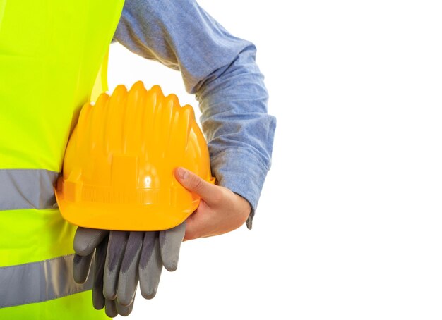 Man wearing safety equipment