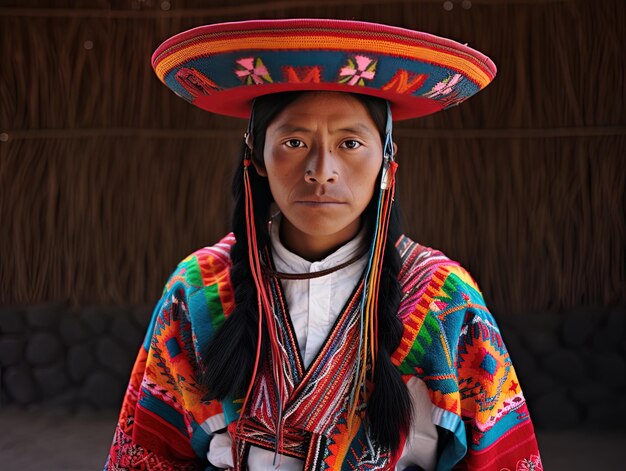 Photo a man wearing a sombrero and a traditional outfit