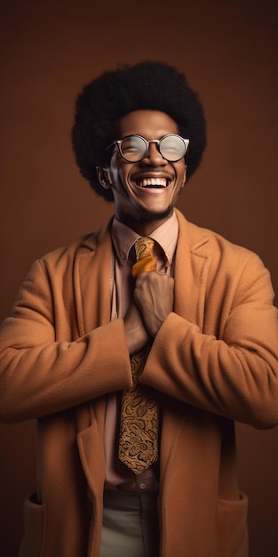 A man wearing a suit and tie smiles and smiles.