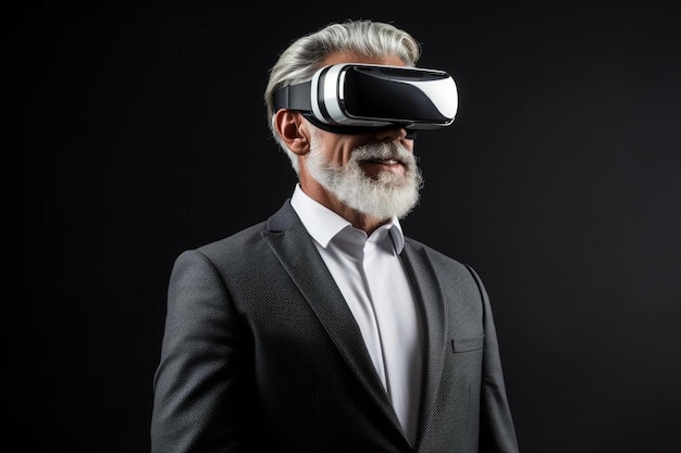 Photo a man wearing a suit and a white shirt with a beard