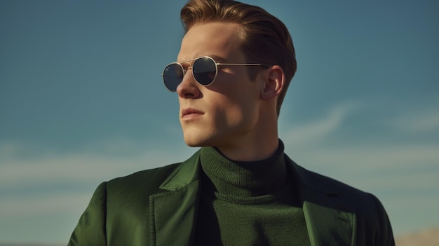 A man wearing sunglasses from the brand collection