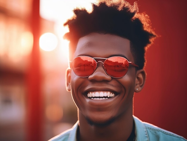 A man wearing sunglasses