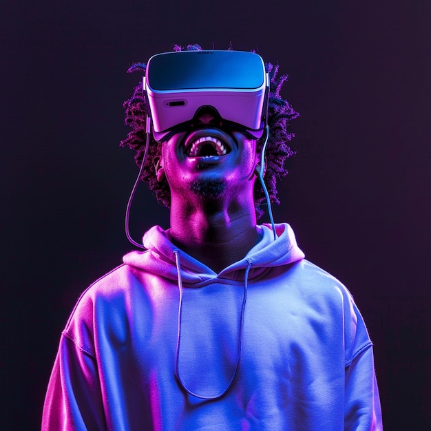 a man wearing a white hoodie with the word quot glasses quot on it