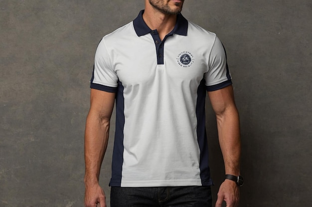 a man wearing a white polo shirt with the number 17 on it