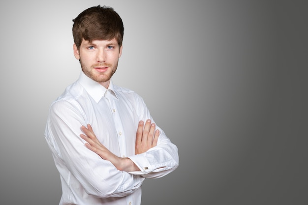 Man wearing white shirt