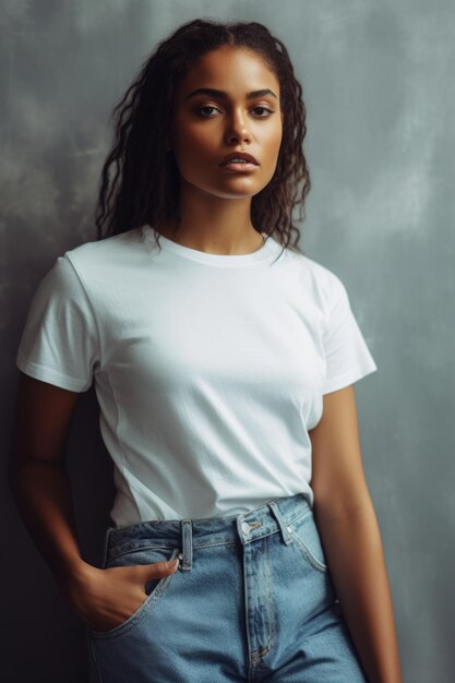 Man wearing a white t shirt