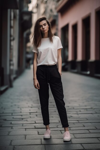 Man wearing a white t shirt