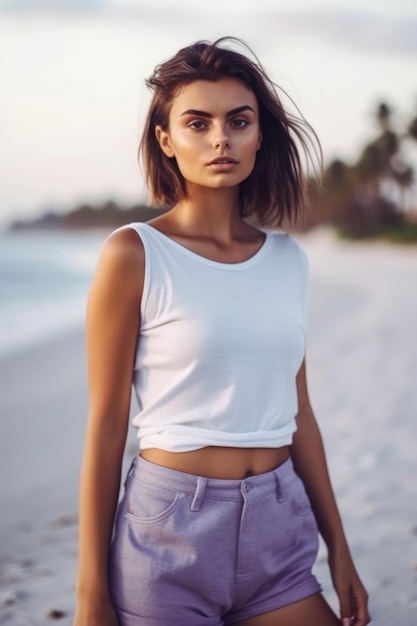 Man wearing a white t shirt