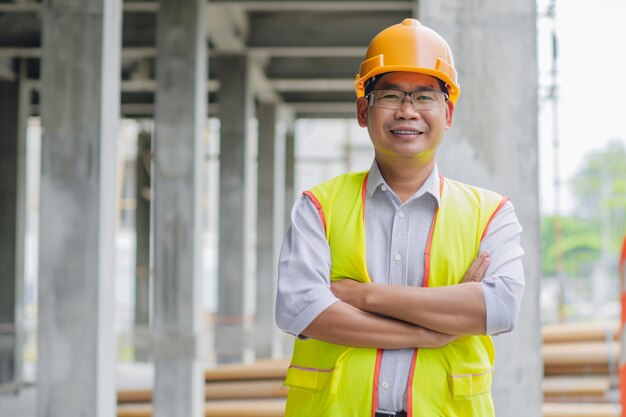 a man wearing a yellow vest with the number 1 on it