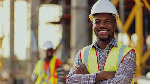 a man wearing a yellow vest with the number 8 on it