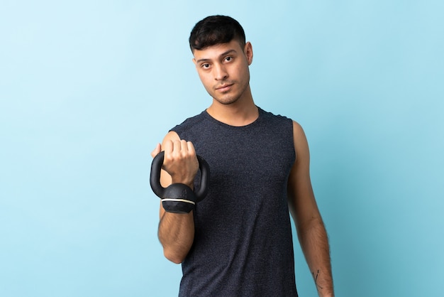 Man weightlifting in studio