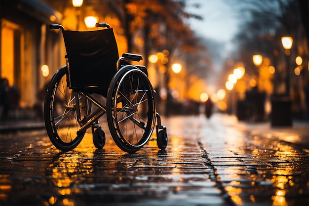 Man in wheelchair grips wheels embodying the strength and resilience of disabled individuals