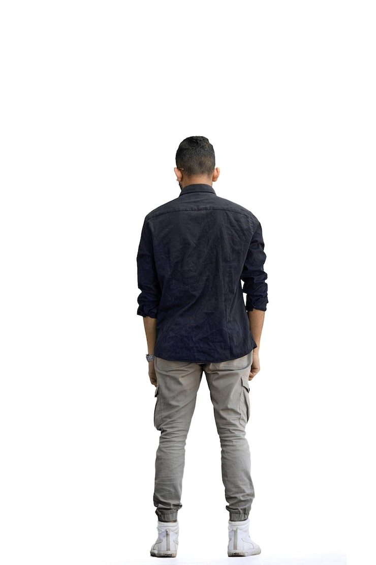 Photo a man on a white background in full height