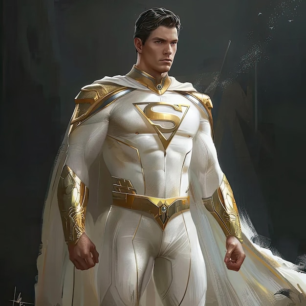 A man in a white and gold costume