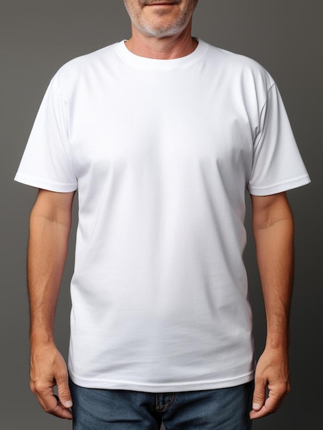 a man in a white shirt that says " t - shirt ".