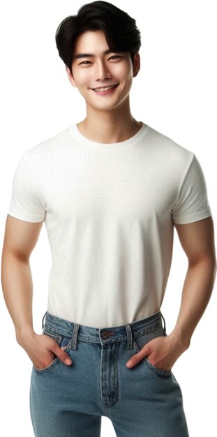 a man in a white shirt with a white shirt that says  t - shirt