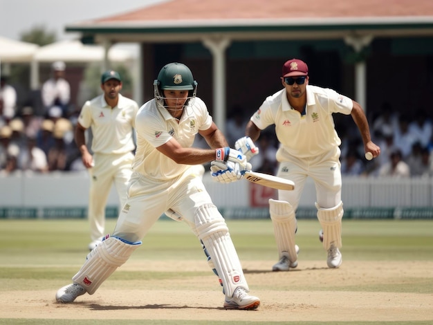 a man in a white uniform swinging a bat at a ball on a field