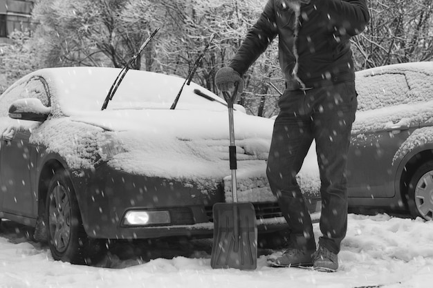 A man in winter clothes on the street