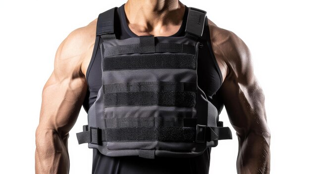 Man With Back Brace Holding Onto Chest