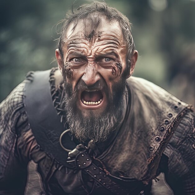 a man with a beard and a beard is shown with a face full of hair