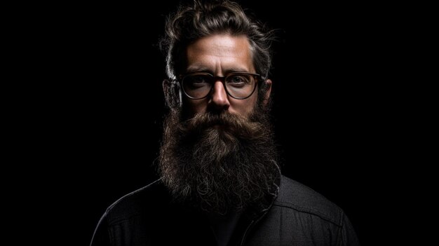 A man with a beard and glasses stands