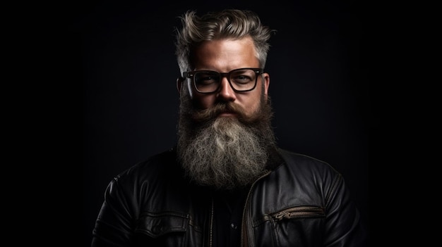 A man with a beard and glasses stands