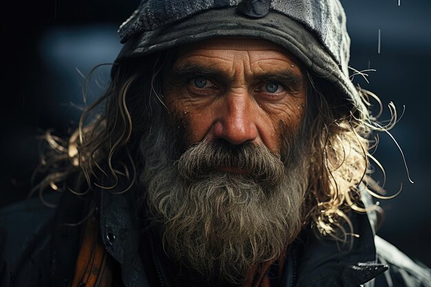 a man with a beard and a hat