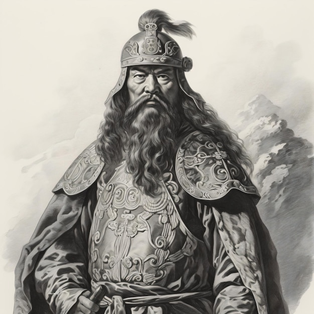 a man with a beard and a helmet