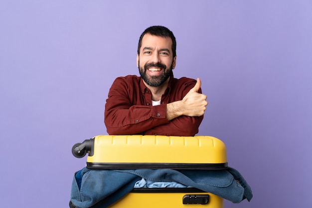 Man with beard over isolated background