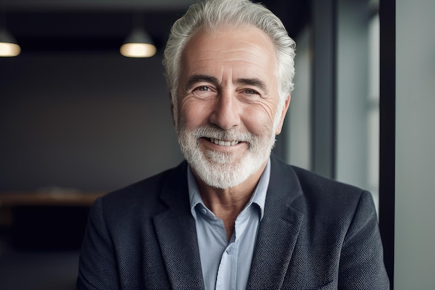 A man with a beard smiles at the camera.