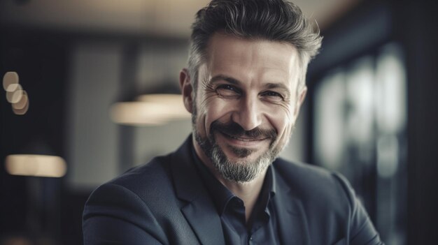 A man with a beard smiles at the camera.