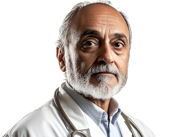 a man with a beard and a stethoscope around his neck