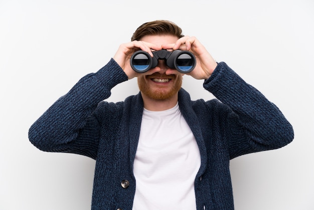 Man with binoculars