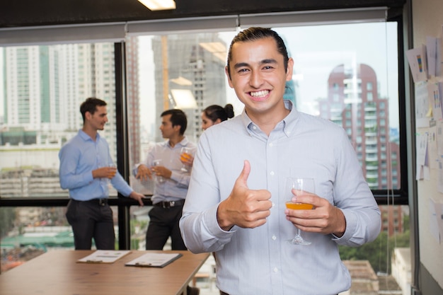 Man with business team have a break for meeting at workplace