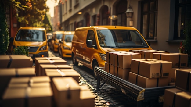 man with cardboard boxes