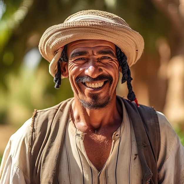 a man with dreadlocks and a hat is smiling