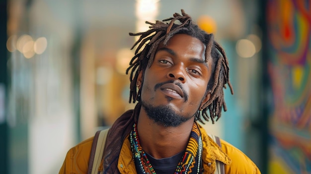 Man With Dreadlocks Standing in Front of Building