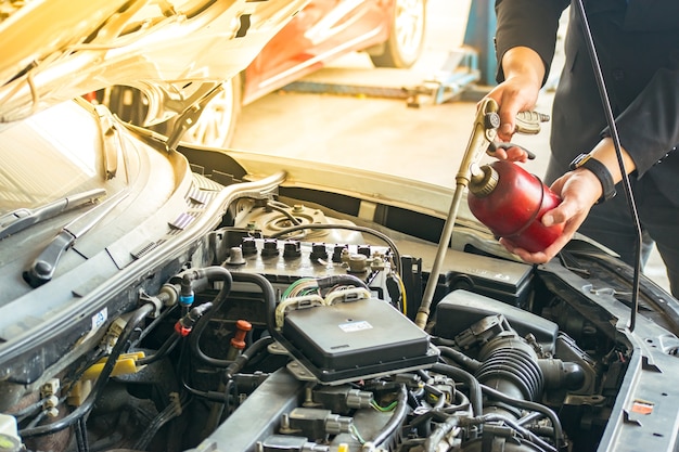 man with engine