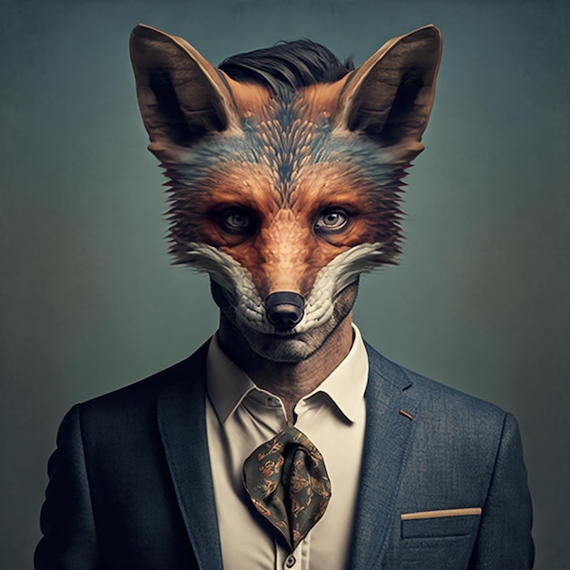 Man with fox head