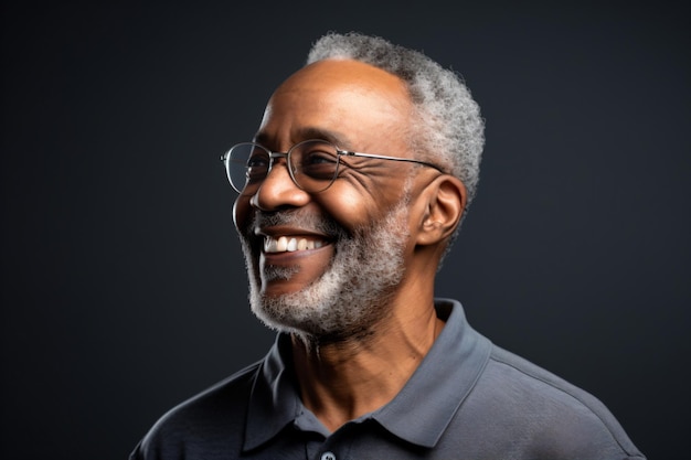 a man with glasses and a beard smiling